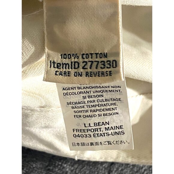L.L.Bean Classic Fit Cream Cotton Pants Size 16 M/T - Picture 3 of 11